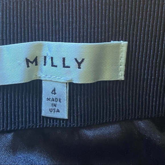 Milly Black Pink Floral Pencil Office Skirt - Picture 7 of 7